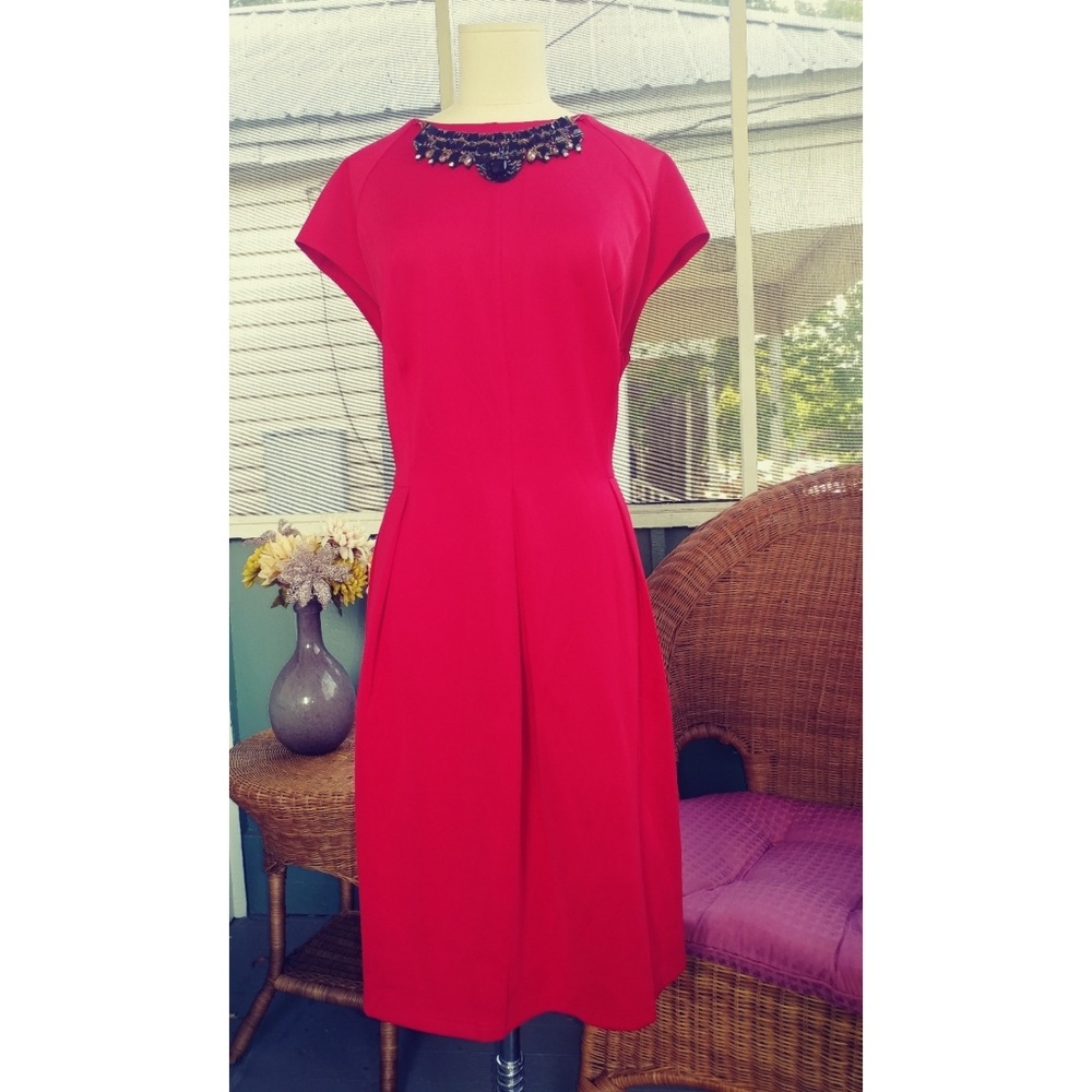 Plus size Cap Sleeve Red Dress 2x - Picture 1 of 7